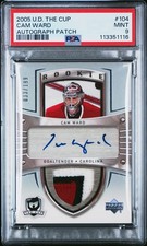 2005-06 The Cup Cam Ward RC Rookie Patch Auto /199 (3xColor) PSA 9 None Higher