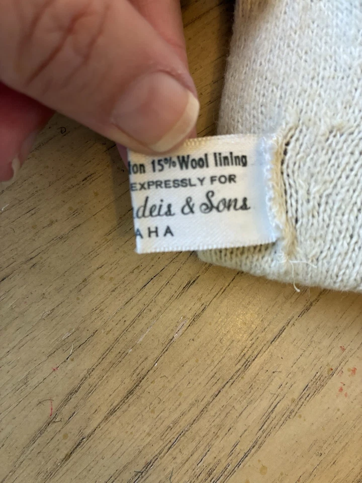 GUANTES LARGOS DE CUERO DE COLECCIÓN AÑOS 50 HECHOS EN ITALIA Glamorosos J.L. Brandeis & Sons RARO S Foto 4 de 4