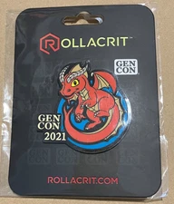 GenCon 2021 Rollacrit Baby Genevieve Enamel Pin - New Sealed