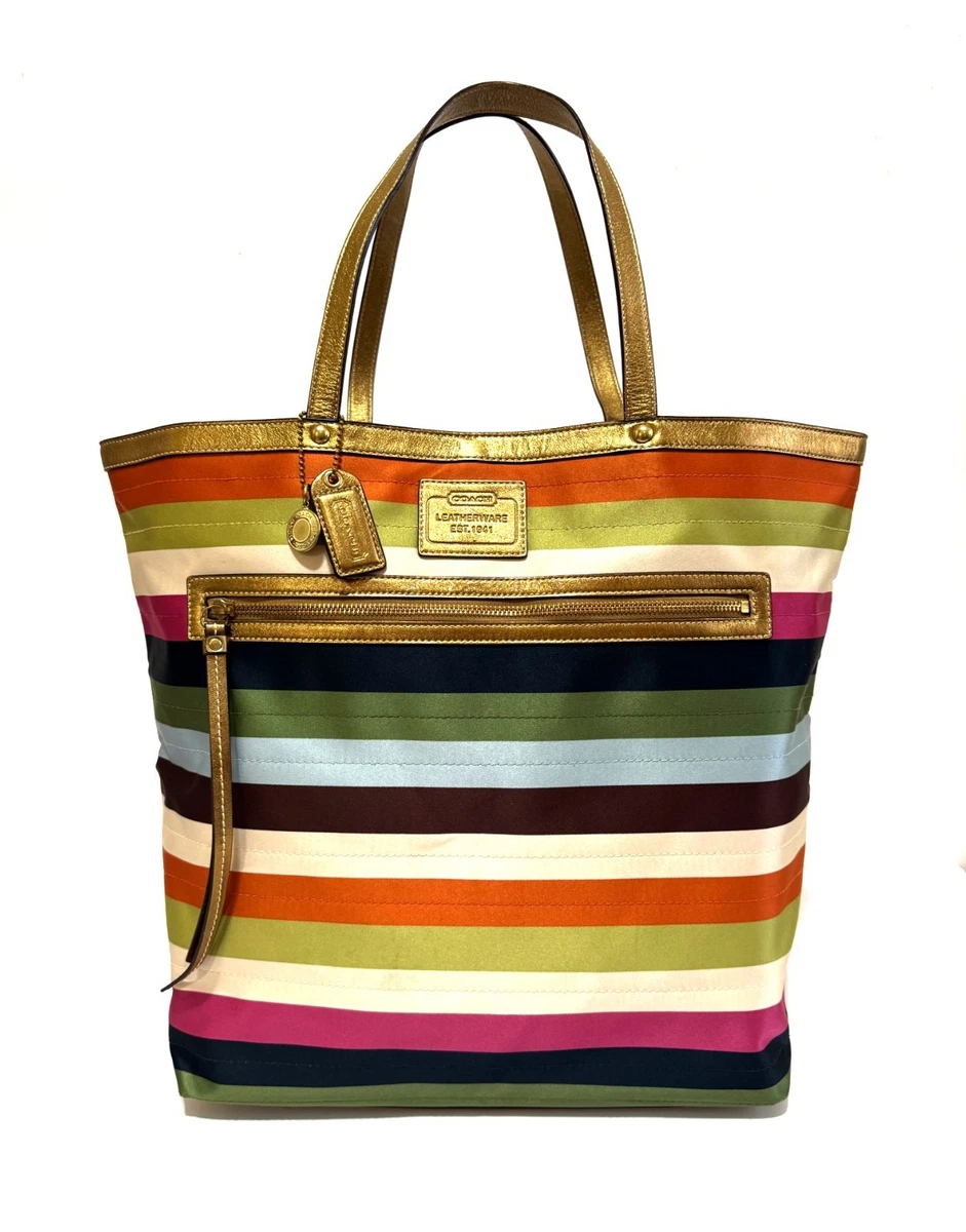 Coach Legacy Striped Satin Exterior Bags & Handbags for Women for
