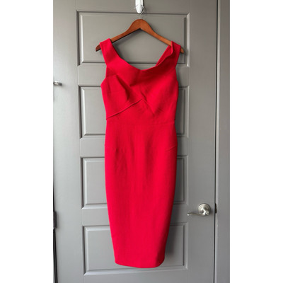 Roland Mouret Amarula Wool midi dress size uk 12 us 8