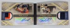 2021 Topps Tier One Jose Altuve Carlos Correa 06/10 Dual Auto Relic Book Card