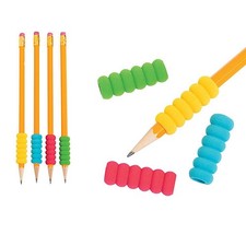 8Pc Groovy Foam Pencil Grips Pen Comfort Soft Sponge Children School Handwriting