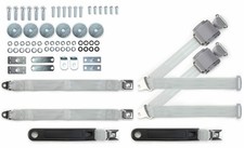 1964-1975 Gm Car Grey Shoulder Belt Kit 20 Push Button Buckles Hardware 1964-1975 Gm Car Grey Shoulder Belt Kit 20 Push Button Buckles Hardware