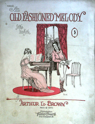 An Old Fashioned Melody Antique Sheet Music by Arthur L. Brown 1925