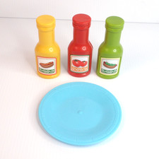 Step 2 Pretend Play Kitchen Replacement Ketchup, Mustard, Relish  Plate