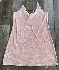 Express Pink Blush Velvet Slip Mini Dress Fairy Ballet Core Size XS