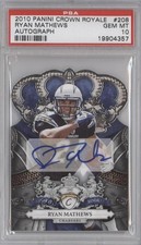 2010 Panini Crown Royale 43/299 Ryan Mathews #208 PSA 10 GEM MT Auto 0j6