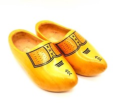 Yellow Wooden Dutch Shoes Clogs Holland Souvenir Wood Shoes