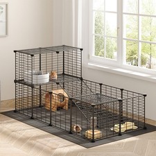 HOOBRO Guinea Pig Cage with Waterproof Mat 24 Panels Small Animal Playpen