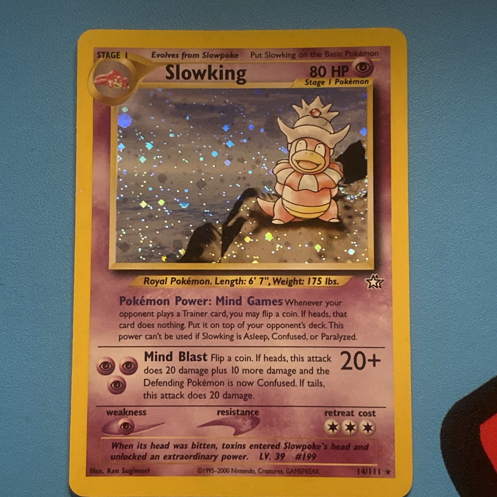 Slowking 14/111 Holo SWIRL - Neo Genesis - English Pokémon TCG 2000 - NM