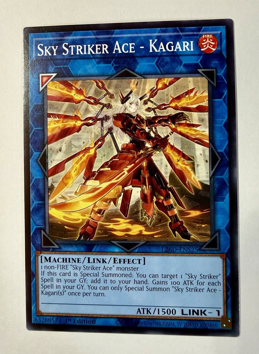 ace card yugioh 1x Sky Striker Ace - Kagari Alt Art 1st Edition Common L26D-ENS25 Yu-Gi-Oh!