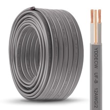12/2 UF-B Wire - 75FT 100 Pure Copper 12AWG 2 Connector Direct Burial Electr...