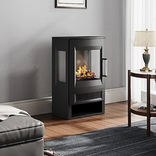 3-Sided Panoramic Freestanding Electric Fire Stove 900W/1800W Electric Fireplace