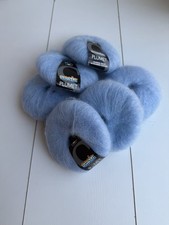 Bundle of 6 x 25g Quality Italian Mohair Yarn Sesia 300g light blue Knitting