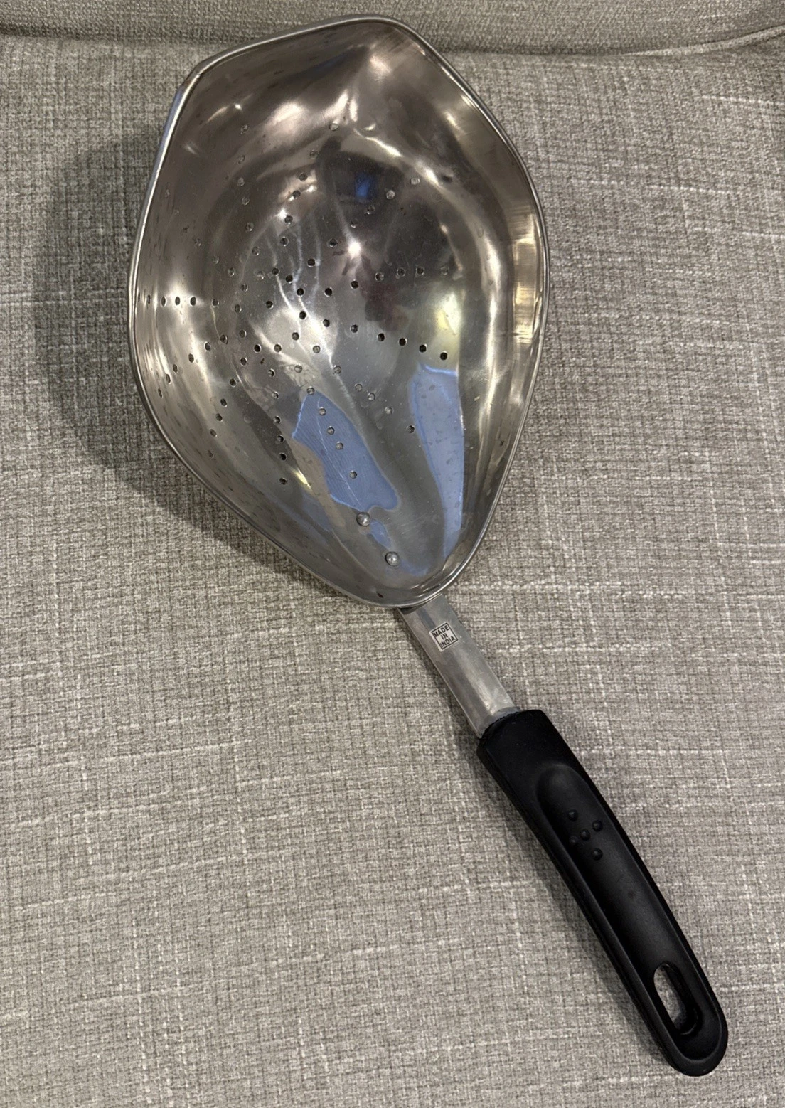 Stainless Steel Colander Handle 17" Strainer Dipper Scoop pasta Restaurant Large