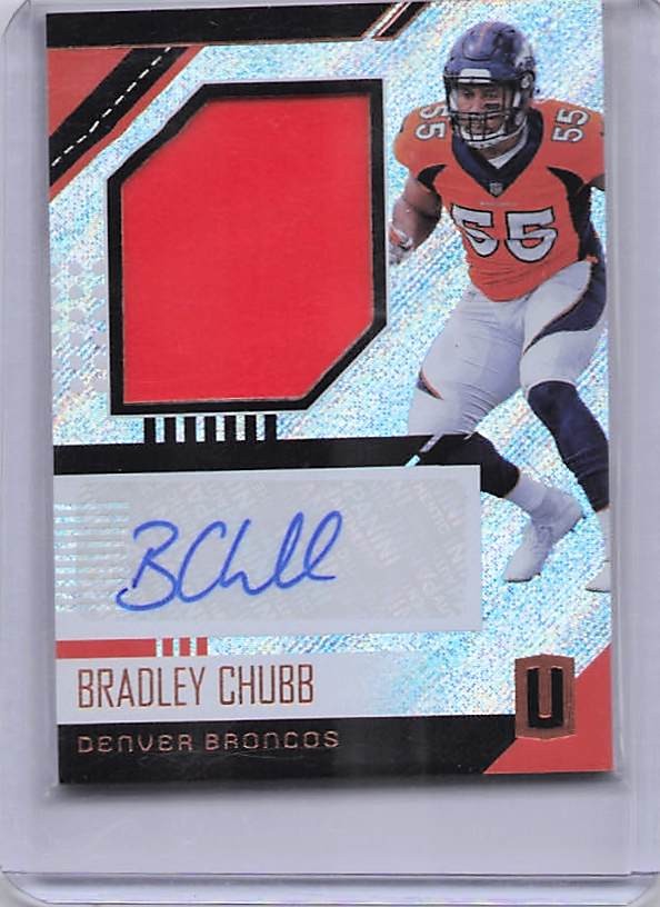 2018 Panini Unparalleled #RJA-BC Bradley Chubb Rookie Jersey Autographs