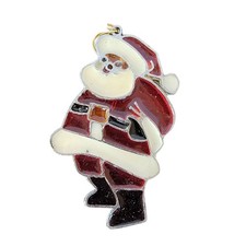 Stained Glass Santa Claus Ornament Suncatcher
