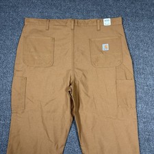 Carhartt Carpenter Dungaree Fit Lightweight Work Pants Men  s 42x30 Brown New