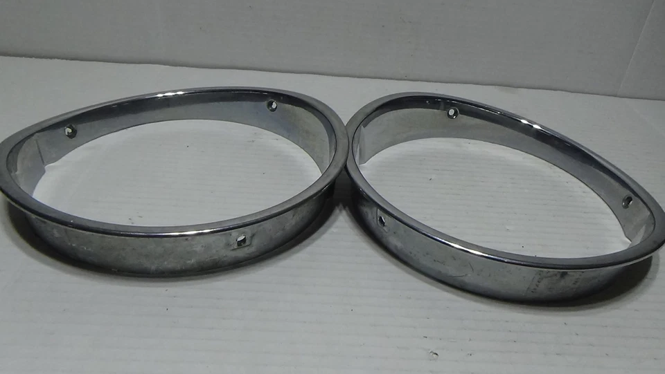 Par de anillos de bisel cromado para faros Jeep Wrangler TJ 1997-2006 Foto 2 de 4