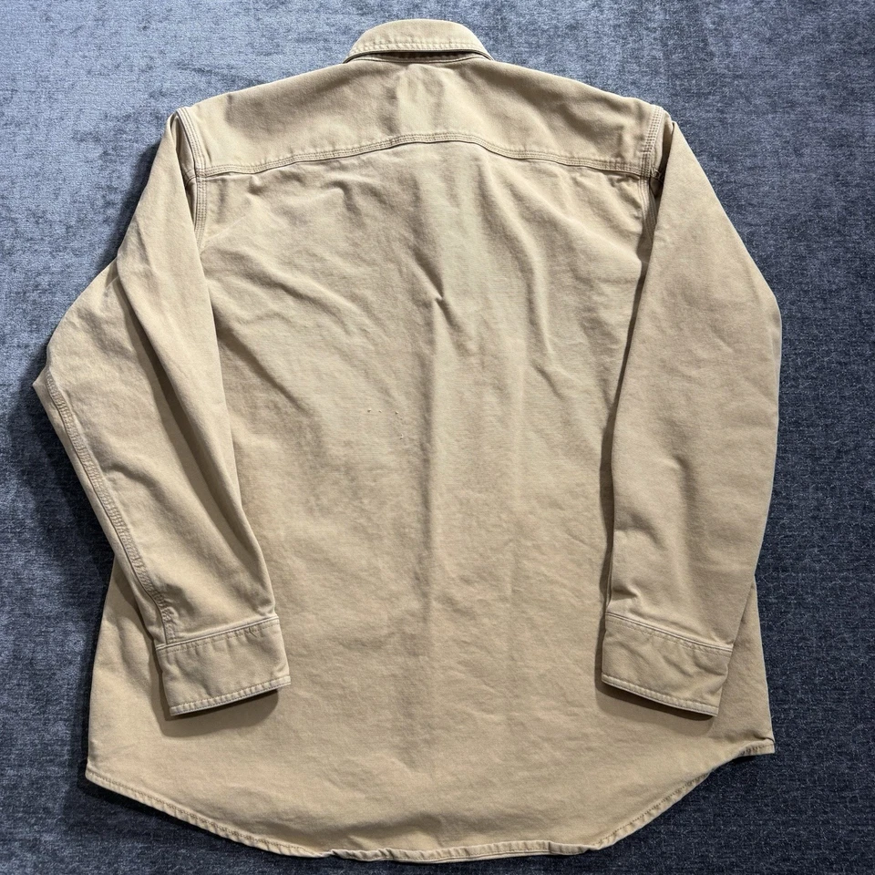 GH 贝斯衬衫男式 XLarge 棕褐色工作服户外辛勤服务法兰绒重量级 — 第 2/4 张图片