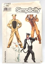 Vintage Simplicity 7648 Adults', boys', and girls' animal costumes