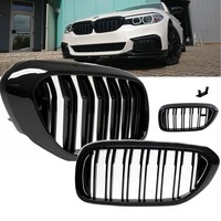 Set Doppelsteg KüHlergrill Schwarz Glanz Performance FüR BMW 5Er G30 G31 17-20