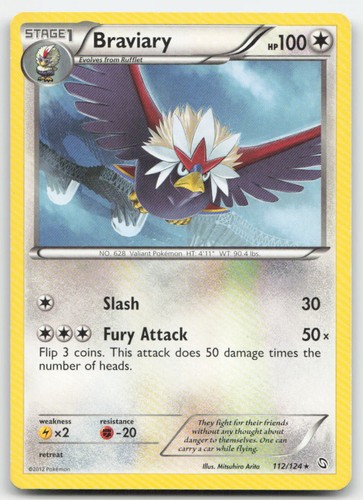 Braviary 112/124 Dragons Exalted Pokemon TCG MP