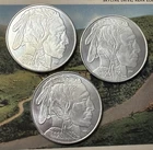 Lot of Three 2020 HM Buffalo 1 oz. Silver Rounds 🦬🇺🇸