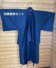 Boro Japanese Kimono Aged Textile Robe Pure Silk Haori Simple Pattern Japan