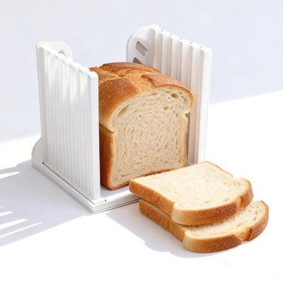Bread Slicer for Homemade Bread, Adjustable Thickness Slicing Guide Foldable