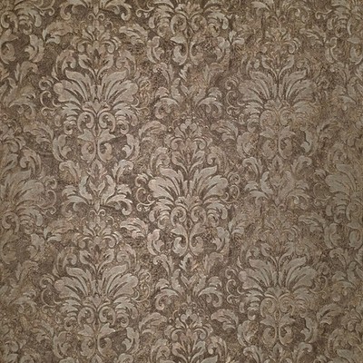 Embossed brown bronze metallic plaster textured Victorian damask Wallpaper rolls