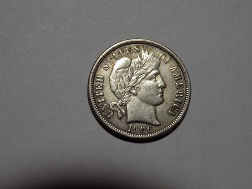 1906-S Barber Dime - XF Condition