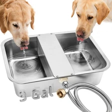 3 Gallon Auto Dog Water Bowl Dispenser Outside Automatic Water Dispenser for ...