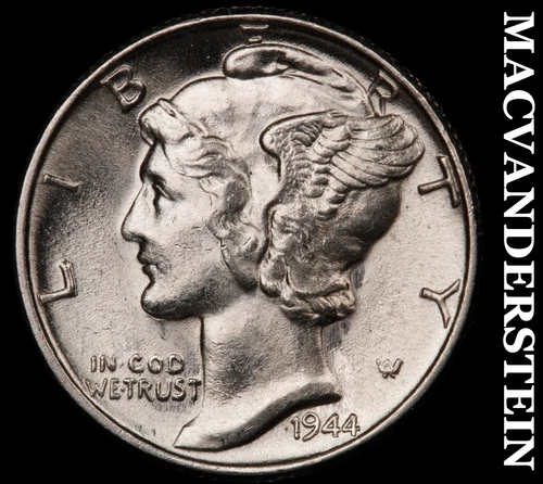 1944 Silver Mercury Dime - Super Choice Gem Brilliant Uncirculated++++  #i1575