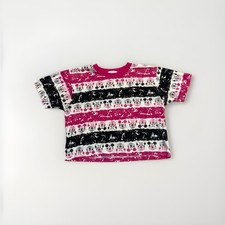 Vintage Mickey Mouse Shirt Youth M AOP Striped 90s 80s Disney Kids