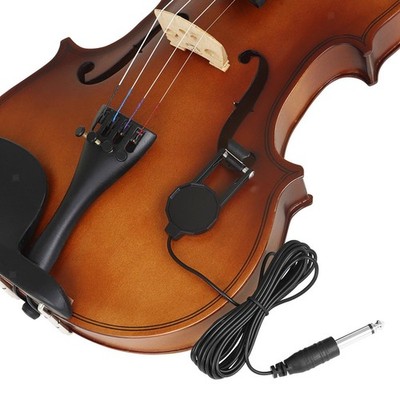 Violine Tonabnehmer Clip auf Piezo Tonabnehmer 6,35 mm Durchmesser Audio Klinke Kontakt Gesang