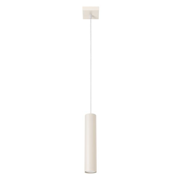 Suspension acier beige GU10 Lagos au design minimaliste et finitions épurées