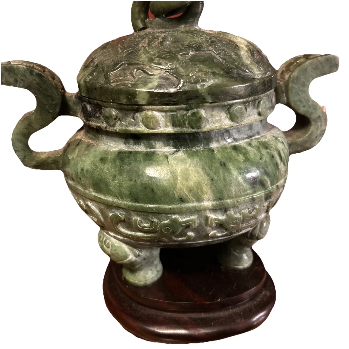 古董原始玉石古董中国香炉| eBay