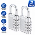 X2 Combination Padlock 4-Digit Outdoor Weatherproof Security School Lock Travel