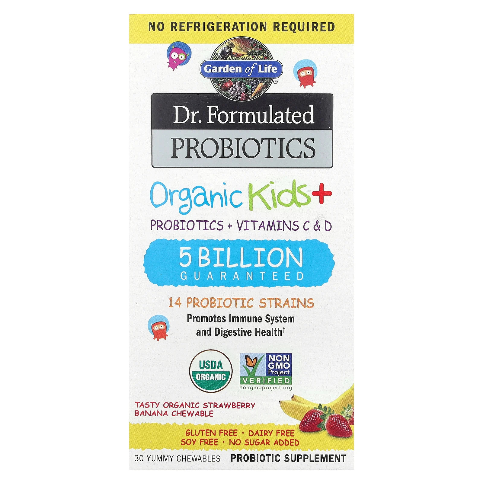 Dr Formulated Probiotics Organic Kids Chewables Tasty Organic Strawberry 4390₽