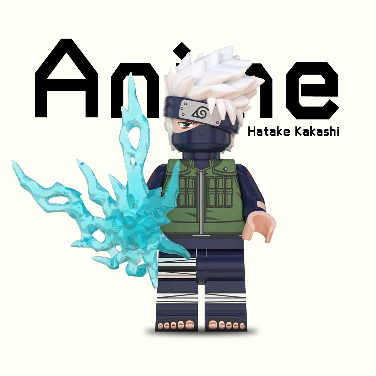 Custom Naruto Shippuden 2 inch , Hatake Kakashi Minifigure, New