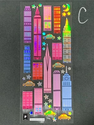 Pipsticks “City Tourist” (January 2022) Sticker Sheets (3x7in)