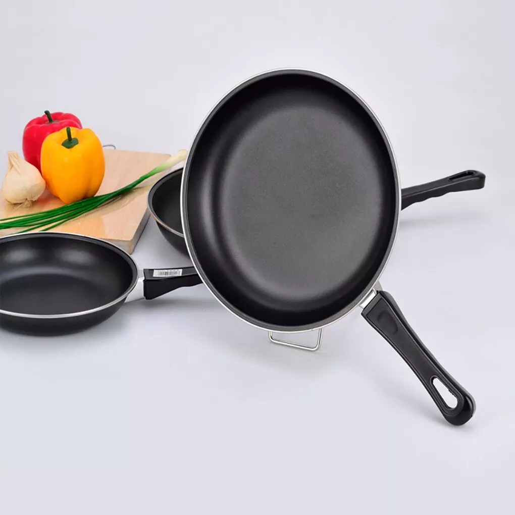 Round Mini Frying Pan Non-Stick Thick Steak Flat Pan Iron Kitchen Cookware