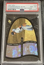 1997 SPx Cornerstones Derek Jeter Alex Rodriguez PSA 8 HOLOGRAM /500 DIE CUT 10