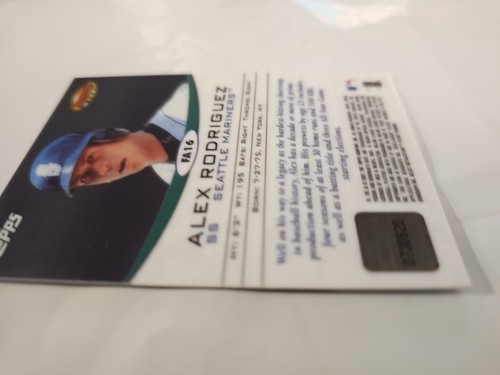 Alex "A-Rod" Rodriguez  2001 TOPPS Fusion On Card Autograph: Seattle Mariners - Picture 11 of 15