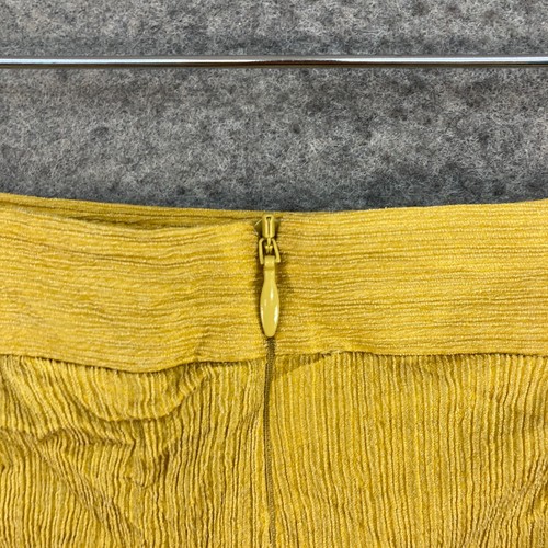Bec & Bridge Shorts Womens 10 Yellow Murky Cotton Silk Lined Zip 24929 - Picture 7 of 10