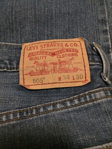 Jeans uomo Levi Strauss 505 regular fit blu 34x30 J38 - Foto 3 di 4