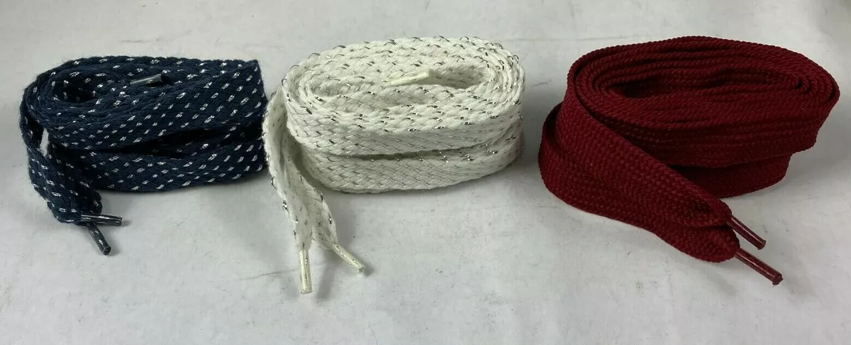 New Vintage from 80s Shoe Laces Fat Flat 54 3 pair Shoe laces