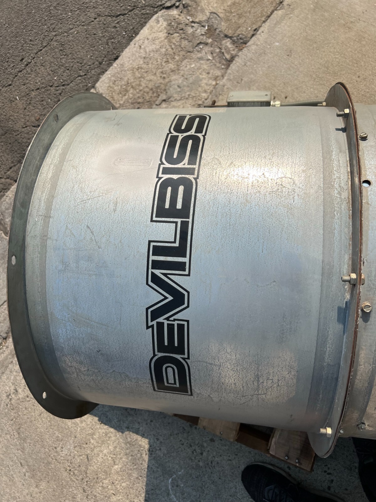 DEVILBISS BELT DRIVE 24" DIAMETER DUCT FAN PAINT SPRAY BOOTH EXHAUST eBay